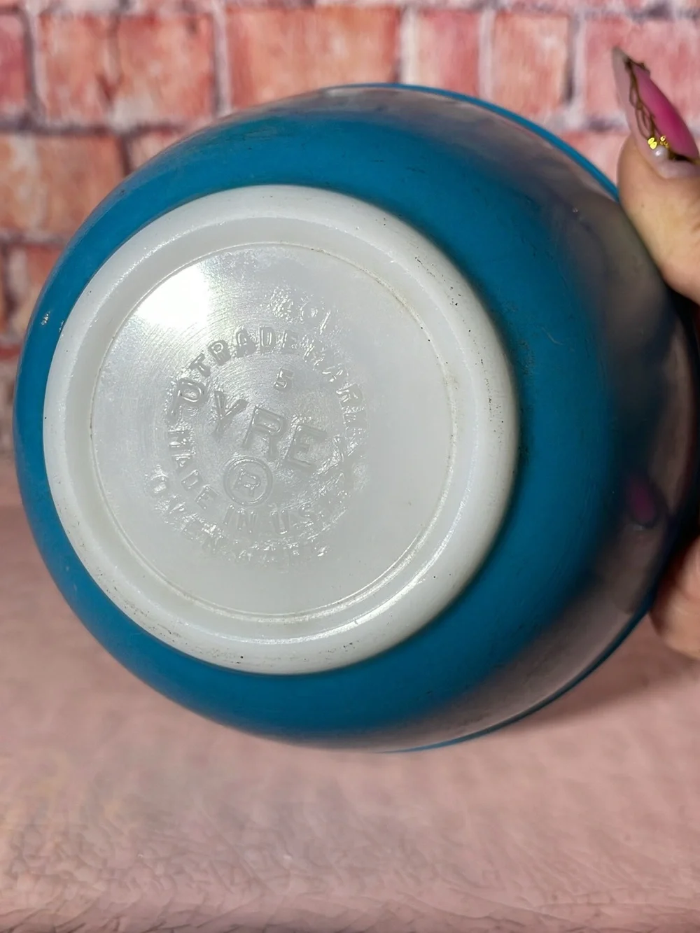Pyrex Teal Blue Mixing Bowl